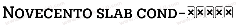 Novecento slab cond字体转换